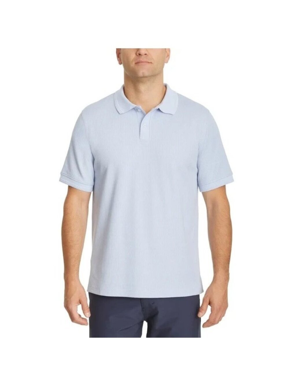 NWT Marc New York Men's XL Sweater Polo Light Blue Short Sleeve